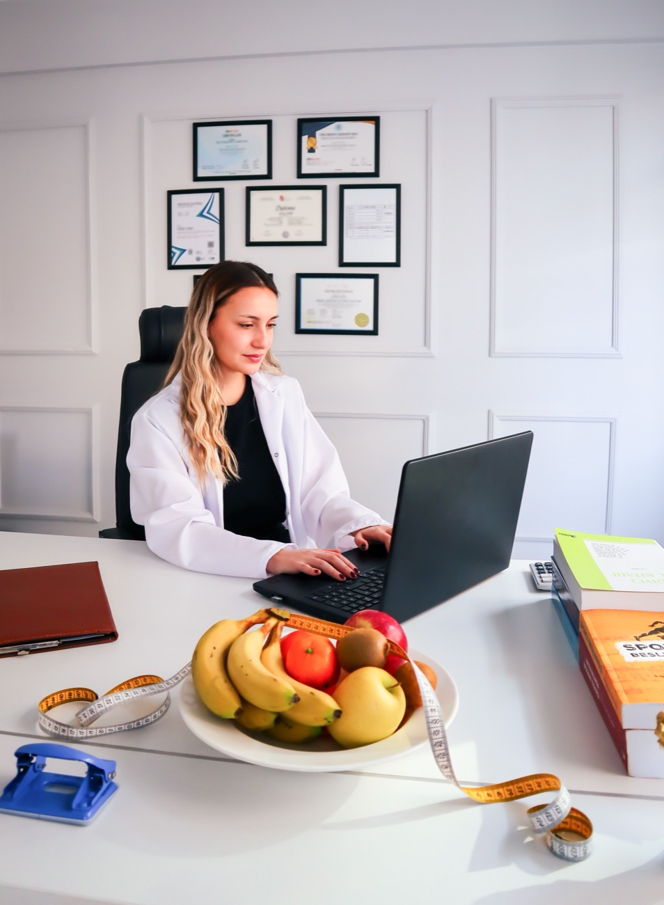 Provider reviewing patient data